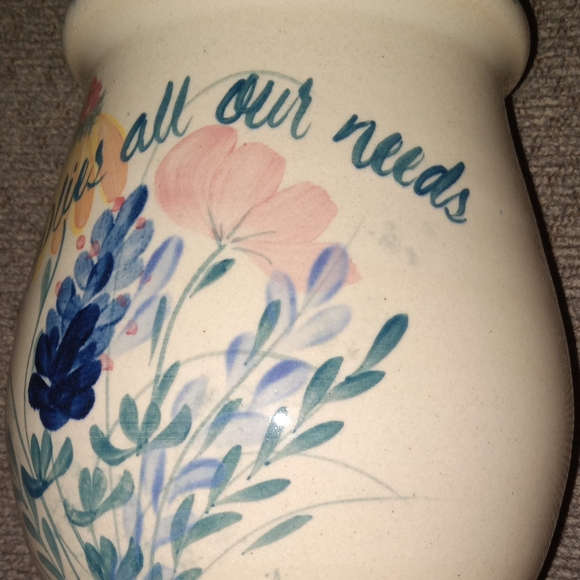Yesteryears spoon holder is a vintage Pottery Crock, Made in Marshall Texas - Picture 2 of 7